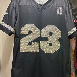 Black Jersey with Rhinestone Number 28